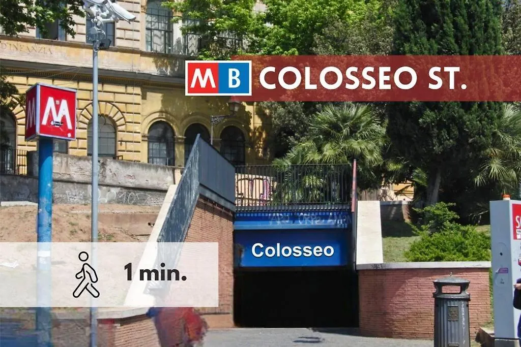 Historic Domus -100 Mt From The Colosseum And 1 Min Metro Apartment Rome